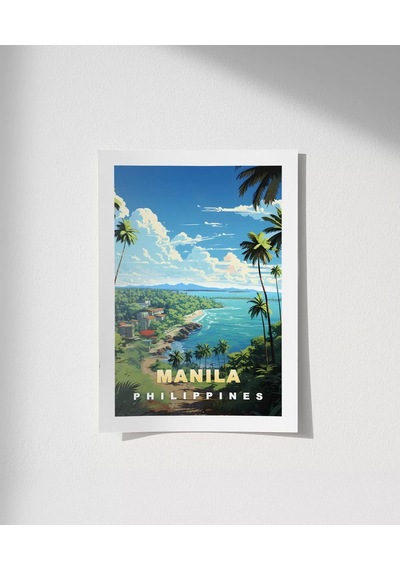 Çerçevesiz Poster Manila Tropik Sahil Manzarası