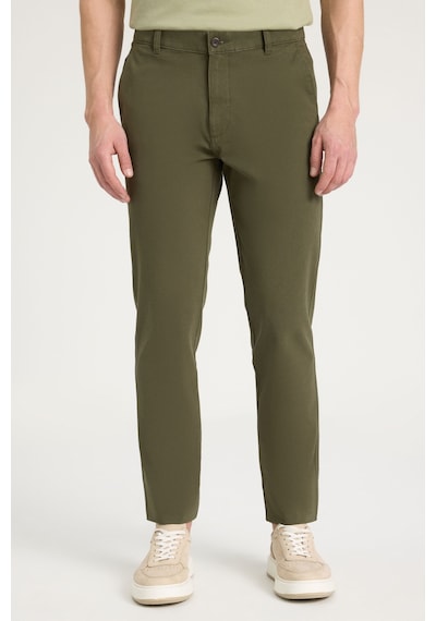 Wrangler Slim Fit Dar Kesim Normal Bel Dar Paça Haki Chino Pantolon Khaki-wm01003801