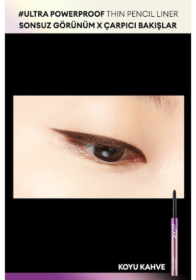 Missha Pürüzsüz Çizim Sağlayan İnce Tasarımlı , Suya Dayanıklı Göz Kalemi Thin Pencil Liner (Real Brown)