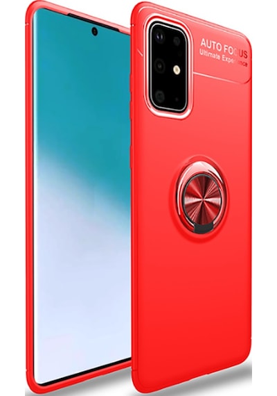 Samsung Uyumlu Galaxy A71 Kılıf Zore Ravel Silikon Kapak Kırmızı