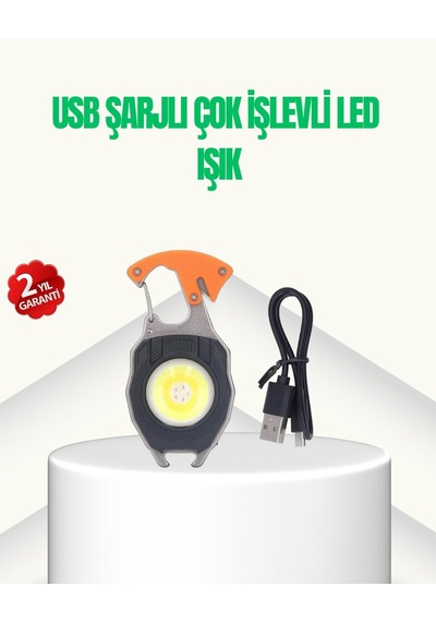 Çok İşlevli Usb Şarjlı Anahtarlık Fener Mh-hs2060-6591