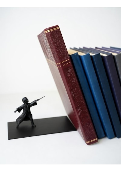Büyücü Figürlü Görünmez Kitap Tutucu - Harry Potter Hayranlarına Özel Hediye Dekoratif Kitap Tutucu