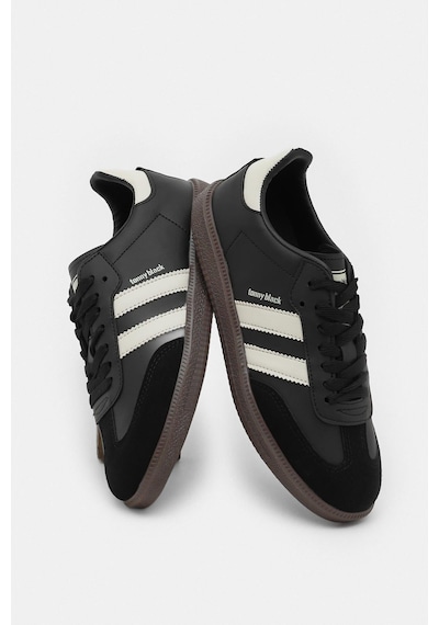 Tonny Black Termo Taban Yanı Şeritli Bağcıklı Unisex Siyah Bej Spor Ayakkabı Tbzer020 Siyah - Bej