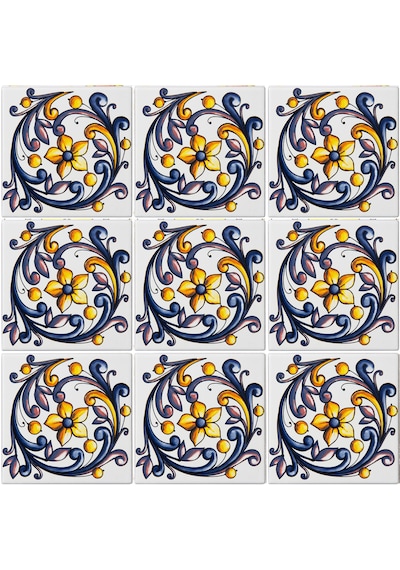 Can Seramik – 10x10 Cm. Cç-50 Kütahya Çini Karo 5'li 1 Paket N11.245
