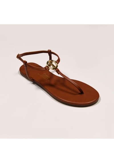 Kadın Taba Tokalı Sandalet-5039 Taba