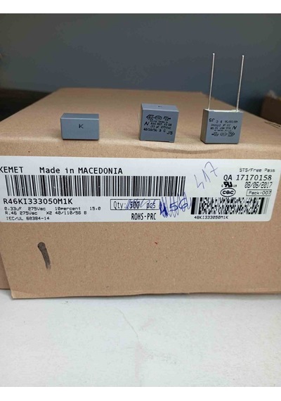 R46kı333050m1k 330nf 275vac 0.1 15.0 R.46 Polyester Kondansatör 40 Adet