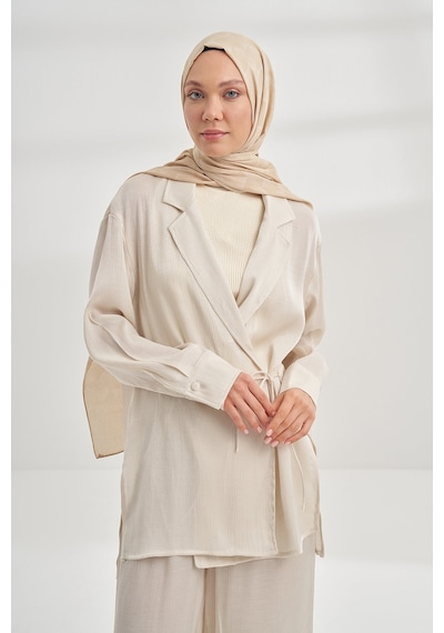Armanda Cotton Monogram Geometrik Desen Şal 3120 Bej