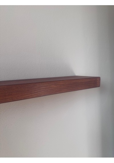 Nest Woodtr Dekoratif Doğal Ahşap Tekli Raf Gizli Raf 50x15x4 Cm Gizli Aparatlı Raf 1 Adet Ceviz