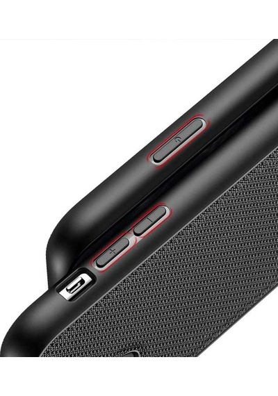Dux Ducis Fino Serisi Apple iPhone Uyumlu iPhone 11 Pro 5.8inç Kılıf Premium Dokuma Silikon Kılıf- 5775 Siyah
