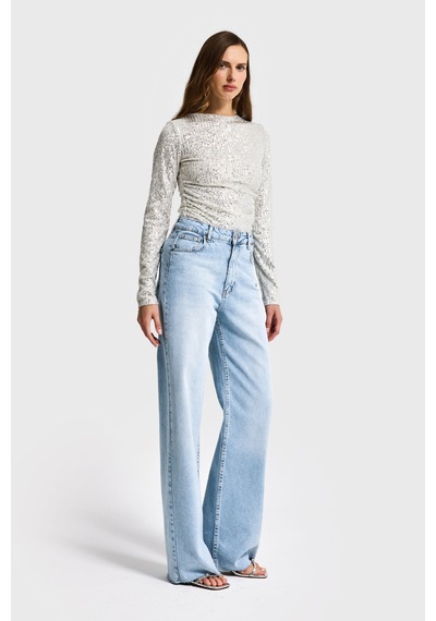 Itsbasic Kadın Ice 4s6-3 Straight Fit Yüksek Bel Elastan Kumaş Paça Dikişsiz Denim Jean Buz Mavi Itsbasic Kadın Ice 4s6-3 Straight Fit Yüksek Bel Elastan Kumaş Paça Dikişsiz Denim Jean Buz Mavi