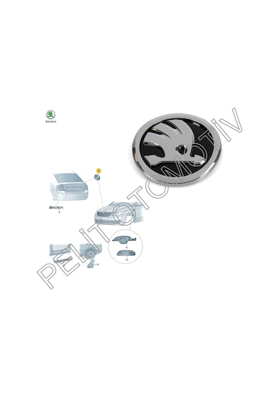Rapid Bagaj Kapak Arması Amblem 3V0853621A