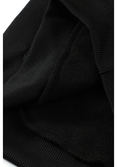 Ahengim Kız - Erkek Çocuk Basic Fermuarlı Kalın 3 İplik Kışlık Okul Sweat Ak1815 Siyah