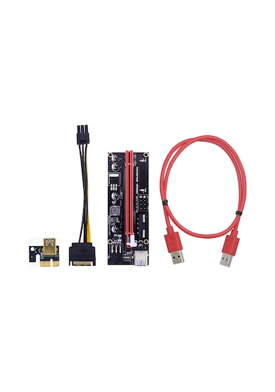 Pcı-E 1X To 16X Usb 3.0 Riser 009S Kart 4842P Uzatma Btc Express