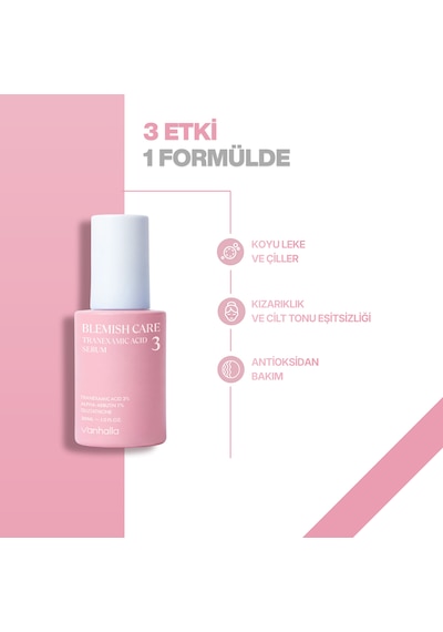 Koyu Leke Karşıtı %3 Traneksamik Asit Cilt Tonu Eşitleyici Aydınlatıcı Serum 30ml