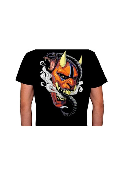Devil Snake Şeytan Yılan Mask Tişört Unisex T-shirt 001