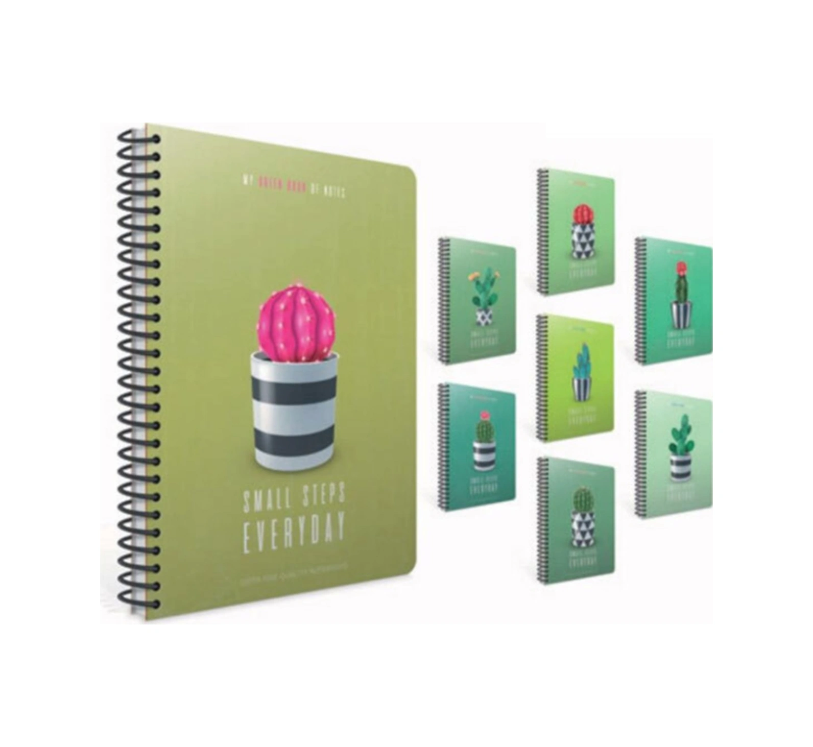 Green Book Spiralli Karton Kapak Defter A4 Kareli