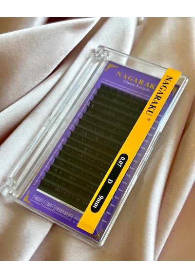 Premium Profesyonel İpek Kirpik D Kıvrım 0.07 Kalınlık 9mm