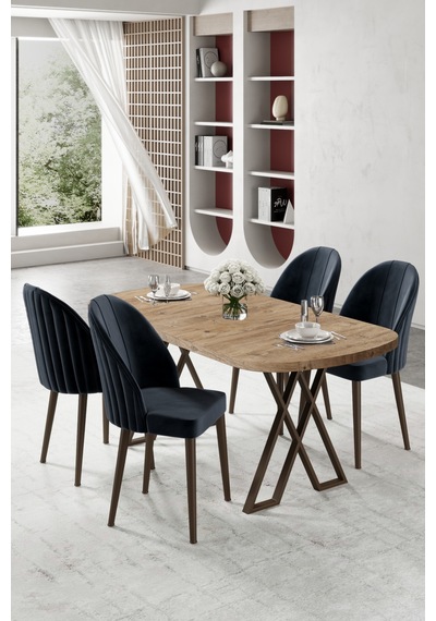 Canisa Kaye Serisi Mdf 90x168 Atlantik Çam Mutfak Masa Takımı 4 Antrasit Sandalye Atlantik Çam Masa Antrasit Sandalye Canisa Kaye Serisi Mdf 90x168 Atlantik Çam Mutfak Masa Takımı 4 Antrasit Sandalye Atlantik Çam Masa Antrasit Sandalye