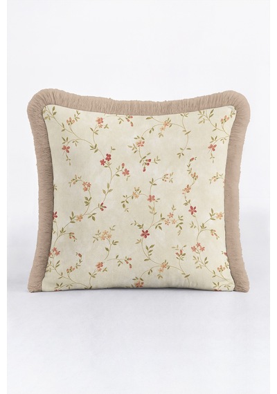 Çiçekli Bahar Dal Saçaklı Yastık Kılıfı - Romantik Floral Krem Yeşil Vizon Püsküllü Kırlent Kılıfı Puslu Kanyon Opal Çiçekli Bahar Dal Saçaklı Yastık Kılıfı - Romantik Floral Krem Yeşil Vizon Püsküllü Kırlent Kılıfı Puslu Kanyon Opal