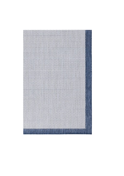 Fresco Ekru Lacivert İskandinav Jüt Yıkanabilir Halı Kilim Balkon Teras Salon Koridor Halısı 23745a Lacivert