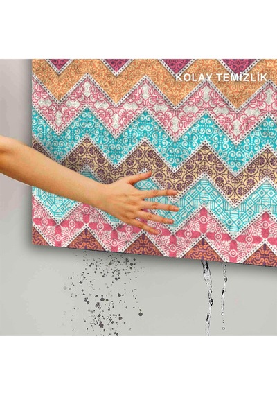 Dekoratif Kapı Önü Paspası - Kaymaz Taban 220 Çok Renkli