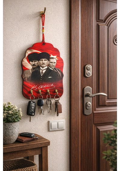 Ahşap Anahtarlık Ve Duvar Süsü Atatürk Temalı 17 X 23 33270961