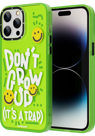 Youngkit Apple Uyumlu iPhone 14 Pro Kılıf Mutlu Mod Figürlü YoungKit Happy Mood Serisi Kapak YOUNGKİT-TA85952