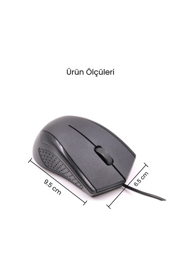 Concord Usb Kablolu 3d Optik Mouse 3 Tuş, Yüksek Dpı Hassasiyetli Bilgisayar Mouse C29mousesiyah