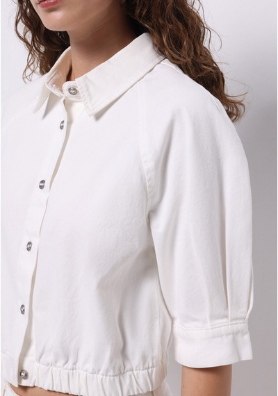 Colin's Colins Oversize Fit Düğmeli Astarsız Kadın Beyaz Ceket Cl1074968 Q1.v1 Dn44334 Denim