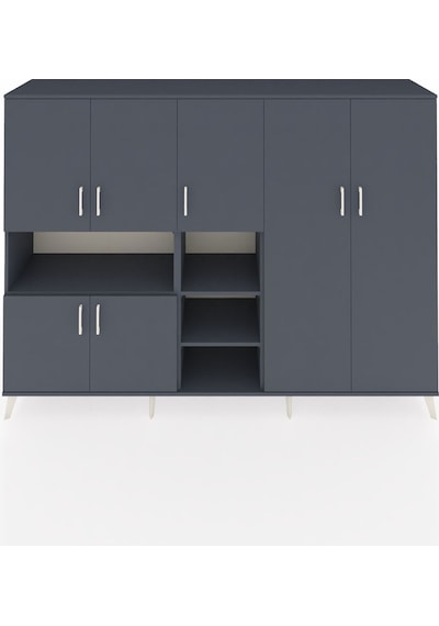 Hyperion Dolap 13 Raflı 7 Kapaklı 220x44x163 Antrasit-antrasit Antrasit-antrasit Hyperion Dolap 13 Raflı 7 Kapaklı 220x44x163 Antrasit-antrasit Antrasit-antrasit