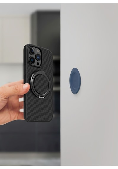 Gripfit Premium Serisi 360 Manyetik Telefon Tutucu Ve Standlı Kevlar Karbon Ve Alüminyum Yüzük A