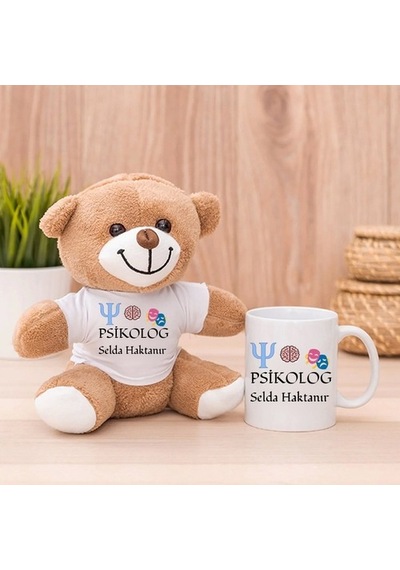 Psikologa Hediye Hediye Peluş Ayıcık Ve Kupa Bardak