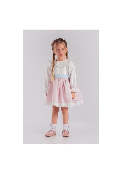Ketbaby Bebe Yaka Uzun Kollu Kız Bebek Elbisesi Candy Çok Renkli Çok Renkli