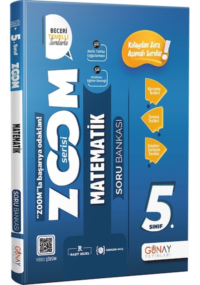Günay Yayınları Güncel 5. Sınıf Matematik Zoom Serisi Soru Bankası