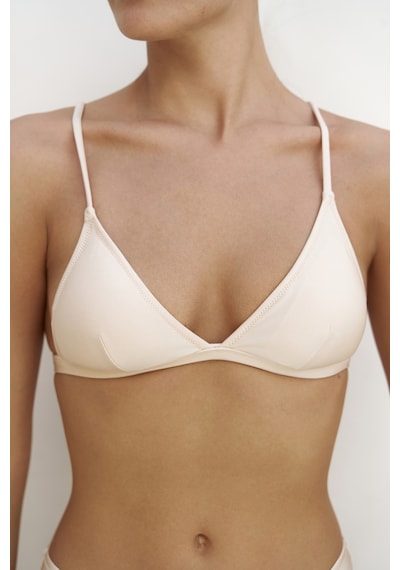 Mai Collection Mai Studios Co. Bintang Ayarlanabilir Üçgen Bej Bikini Üstü Bej