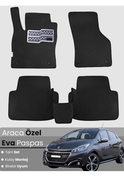 Peugeot 208 2012-2019 Uyumlu Eva Paspas Tam Set Araca Özel,oto Paspas,kolay Montaj 254