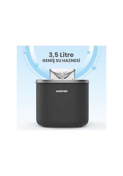 Wf007l Otomatik Kedi Su Sebili, 3.5lt Geniş Hazne, Bpa Içermez, Metal Tabla, Ultra Sessiz