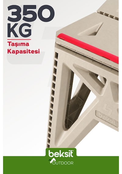 Outdoor Herkül M Katlanır Reflektörlü Tabure Kum Beji Bej Bej