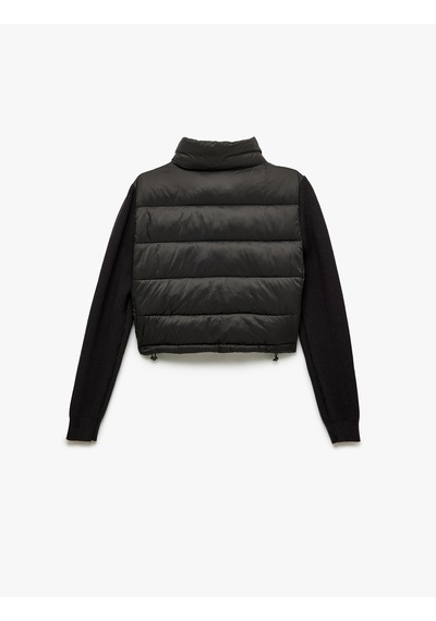 Koton Dik Yaka Slim Fit Fermuarlı Uzun Kollu Ceket Siyah 5sal20005ıw Siyah