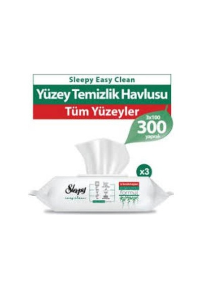 Sleepy Easy Clean Yüzey Temizlik Havlusu 100 Yaprak 3'lü Paket Diğer