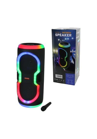 Karaoke Mikrofonlu Wireless Hoparlör - Speaker Işıklı Usb Şarjlı Dc 5v - Tf - Aux 2x8 Inch Pl-4145 5131