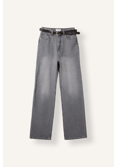Defacto 90s Wide Leg Yüksek Bel Yıkamalı Jean Pantolon H6911ax26aunm55 Gri-nm55