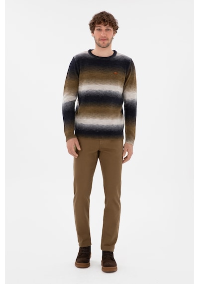 U.S. Polo Assn. Erkek Slim Fit Bisiklet Yaka Taş Kazak 50297082-VR049