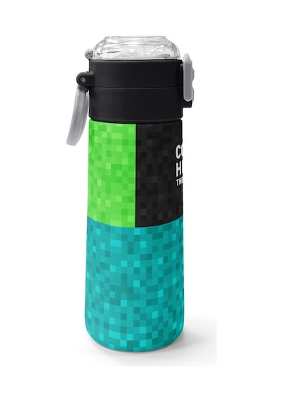 Coral High Kids High Craft Desenli Pipetli Ve Direkt İçim Çelik Termos 500 Ml 38116 Yeşil