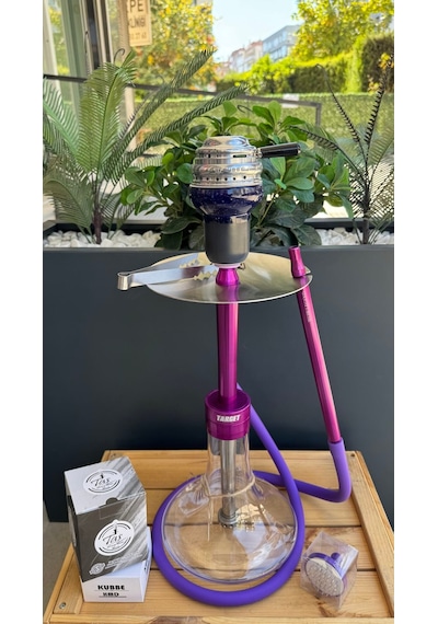 Wow Legend V52 Target Model Purple Nargile Takımı Lüle Ve Közlük Dahil