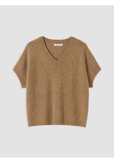 Lcw Everyday Kahverengi Oversize Kadın Triko Süveter