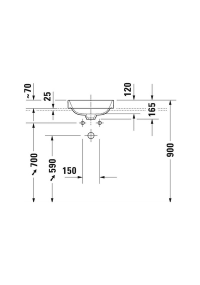 Duravit Happy D.2 Tezgahüstü Lavabo 60X40 CM Antrasit-Beyaz