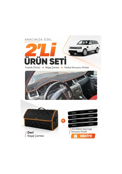 E-biz Land Rover Range Rover Sport 2005-2013 Torpido + Deri Çanta - Siyah-kahverengi - Lr004
