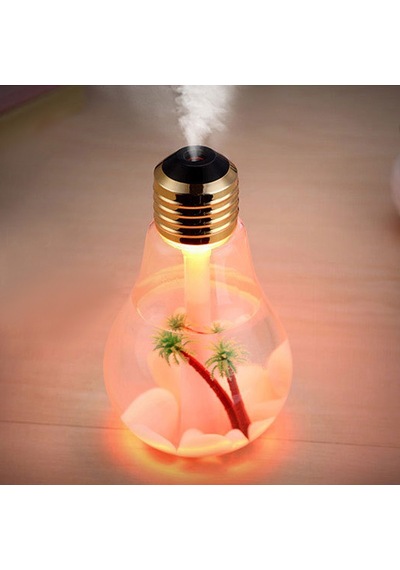 Led Işıklı Hava Nemlendirici Buhar Makinası Ampul Şekilli