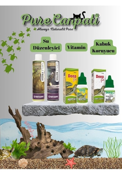 Kaplumbağa Tam Bakım Seti Vitamin,kabuk Koruyucu,su Düzenleyici